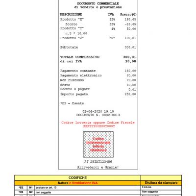 Documento Commerciale standard